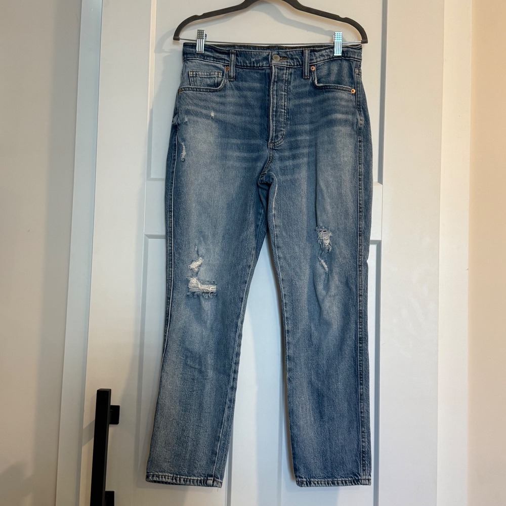 Lucky Brand High Rise Drew Mom Jeans | Button Fly Distressed‎ size 8/29